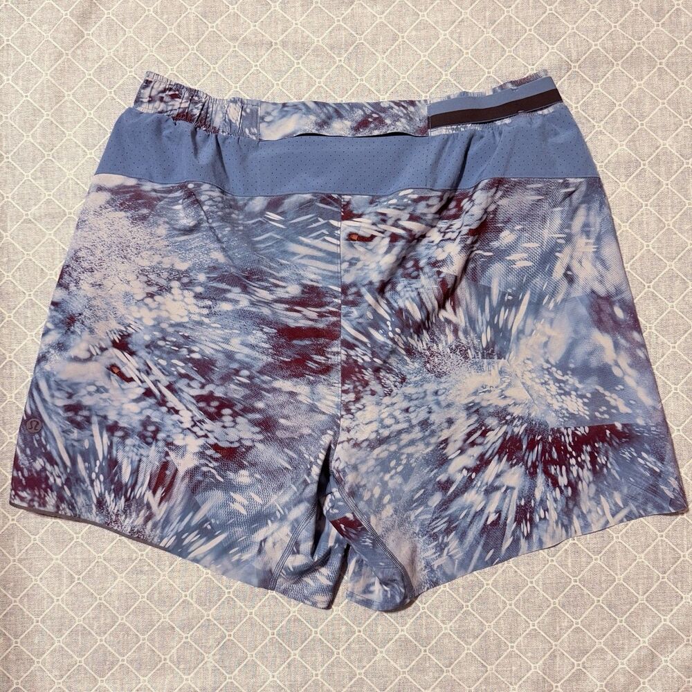 Lululemon Pace Breaker Lined Mens Shorts 6” Inseam Light Blue Multicolor XL